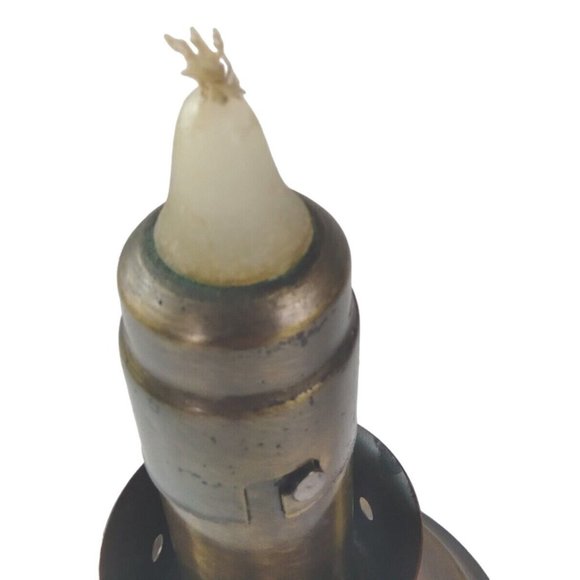 Vintage Heavy Brass Chamberstick Candlestick Candle Holder 6" Tall Weigh… - Picture 4 of 5